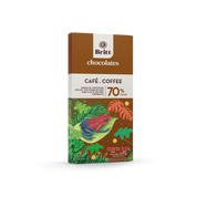 Tableta de Chocolate Oscuro con Trozos de Café Britt