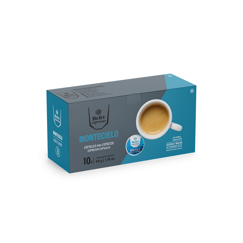 Britt Espresso Cápsulas Montecielo Café de Tarrazú