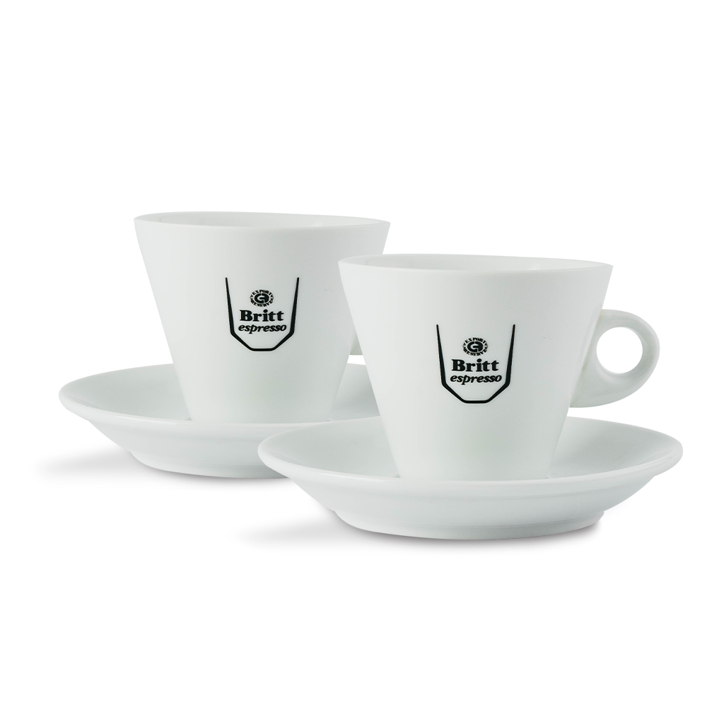 Set De Dos Tazas De Cerámica Para Capuccino Britt Espresso