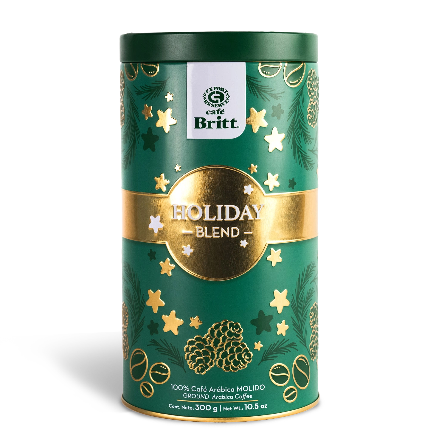 Café Britt Holiday Blend 2026 Molido Lata Coleccionable