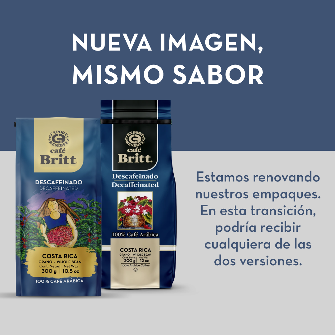 Café Britt Descafeinado Grano