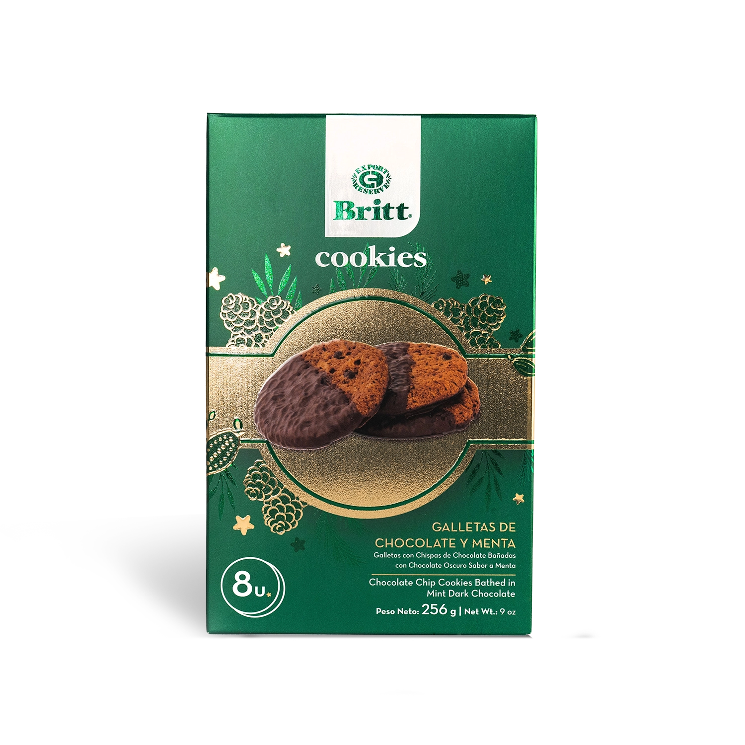 Galletas de Chocolate y Menta Cubiertas con Chocolate Oscuro Britt