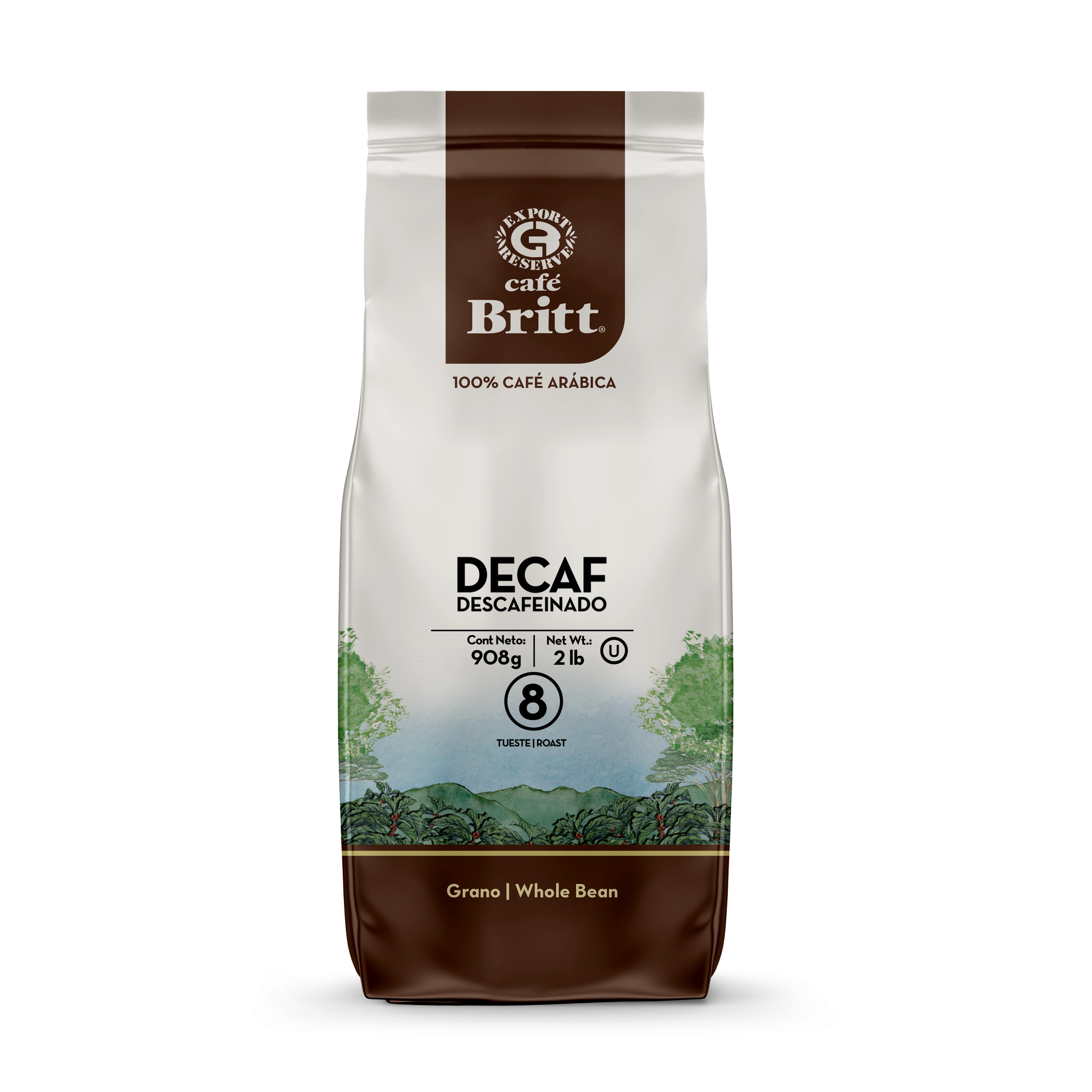 Café Britt Descafeinado Grano