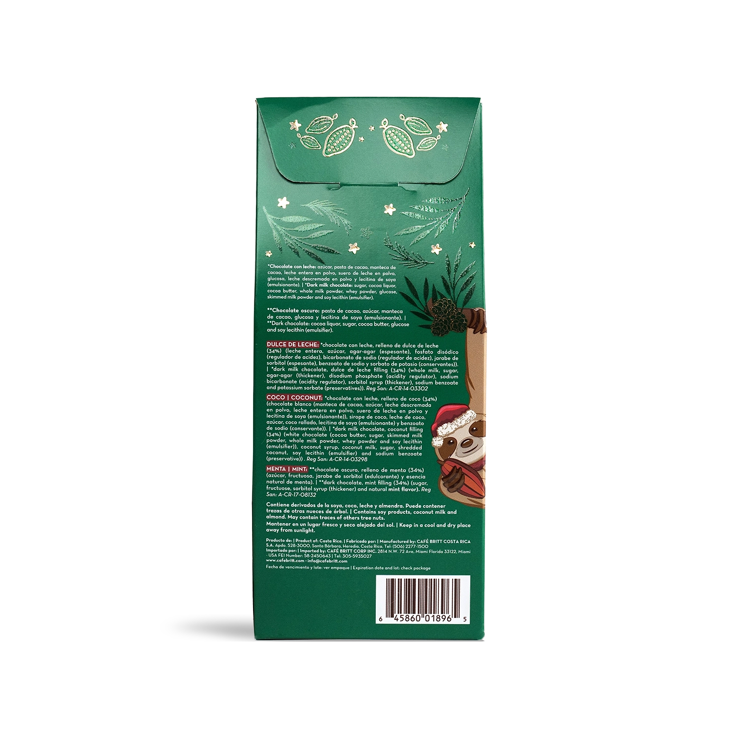 Figuras de Santa de Chocolate Britt con Rellenos Mixtos