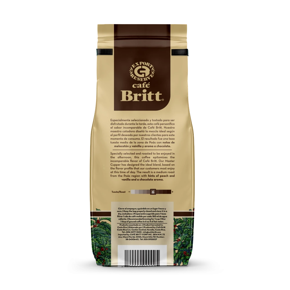 Café Britt Afternoon Blend Molido