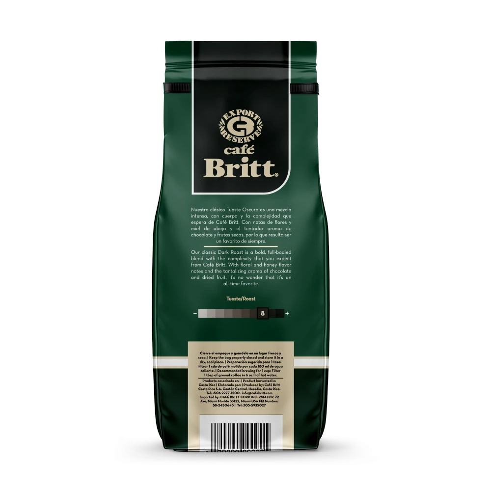 Café Britt Tueste Oscuro Molido