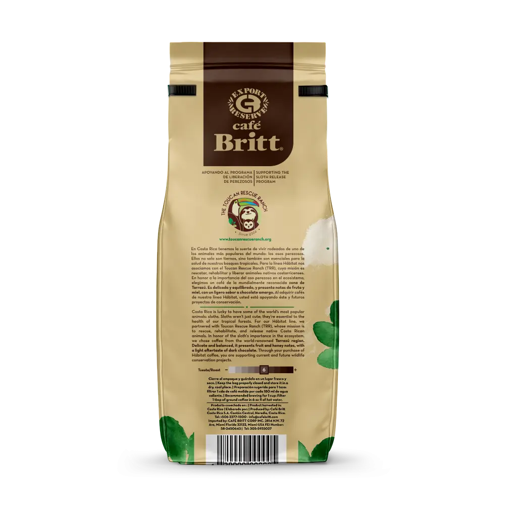 Café Britt Hábitat Sloth Molido