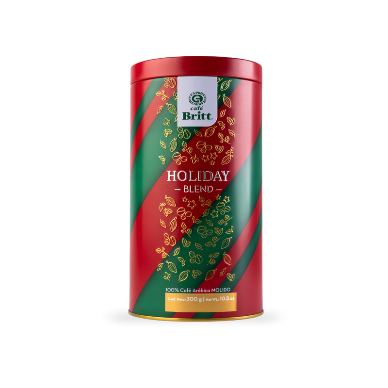Café Britt Holiday Blend 2025 Molido en Lata Coleccionable