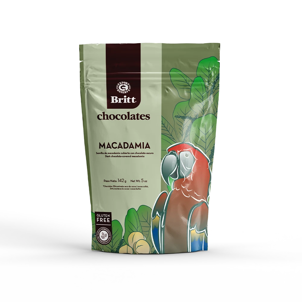 Macadamias Cubiertas de Chocolate Oscuro Britt