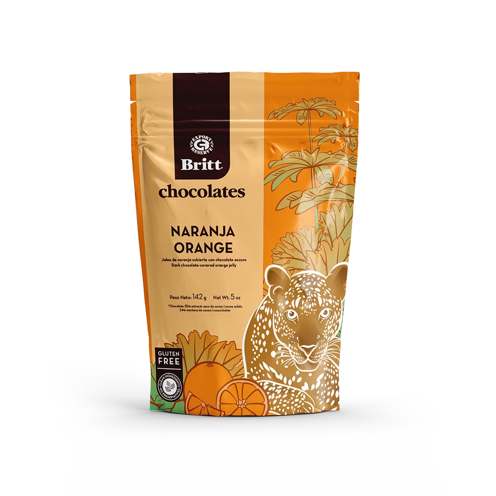 Jalea de Naranja Cubierta de Chocolate Oscuro Britt