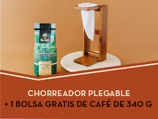 Chorreador plegable + 1 bolsa gratis de café de 340 g